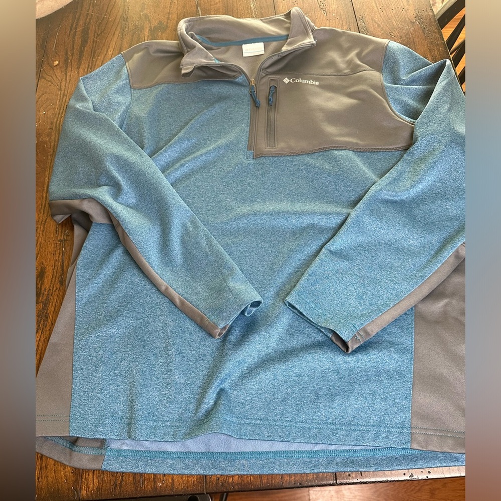 Columbia Fleece Half Zip‎ Pullover Men's Blue -Xl